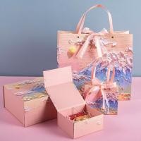 ราคา พร้อมส่ง ถุงกระดาษสวย ลายภาพวาดสีน้ำมัน ถุงของขวัญ ถุงกระดาษมีหูหิ้ว ริบบิ้น สวย หรู ส่งไว (21098658402)