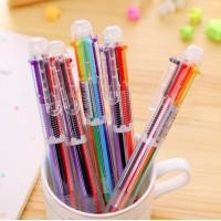 ราคา ปากกาลูกลื่น หลายสี 6สี หลากสี แท่งใส สวยมากๆ ปากกา S0036 (512238617)