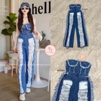 ราคา งานป้าย BT Studio จั้มสูทเกาะอกขายาวเนื้อผ้าเดนิมอย่างดีช่วงใต้อกแต่งขอบรุ่ย ขาทั้ง 2ข้างแต่งแถบรุ่ย งานสวย ดูแพงงจ้าา (20417474799)