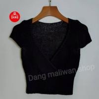 ราคา เสื้อไหมพรมถักครอป เสื้อไหมพรมเอวลอย ไข้วหน้า งานทอทั้งตัว ผ้านุ่มไส่สบายอก 30 37 นิ้ว (12301236237)