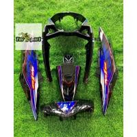 ราคา ชุดสีมีโอMx2ตา งานABS ได้ครบตามรูป Yamaha mio mx mio115 สี ดำตัดขาว (20619758895)