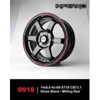 ราคา ล้อแม็ก ขอบ 14 ล้อ INFERNO ล้อใหม่ ขอบ14 กว้าง6 4รู 100 ET35 รหัส0918 ราคา 4วง (20909874686)