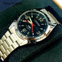 ราคา US submarine รุ่น J 035M นาฬิกาข้อมือผู้ชายสายเหล็กกันน้ำ 100 เข็มเรืองแสงระบบควอทต์ (21135810127)