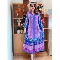 ราคา ชุด เดรส สาวอวบ เดรสทรงเอ สไตล์โบฮีเมี่ยน รุ่นอก44 48 เนื้อผ้าสปันเกรดเอ ใส่สบายเนื้อผ้านิ่ม (20998104094)