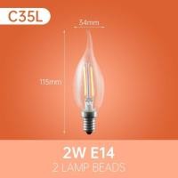 ราคา CHENBEN หลอดไฟไฟ LED เอดิสัน2W 4W E27 E14โคมไฟระย้าประหยัดพลังงานไส้หลอดโคมไฟสว่างมาก Mentol Lampu ตกแต่งบ้าน (19428961306)
