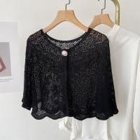 ราคา ผ้าคลุมไหล่ผ้าฝ้ายถักมีกระดุมสีล้วนสำหรับผู้หญิงผ้าคลุมไหล่ถักสำหรับห้องปรับอากาศในฤดูร้อน (21170784295)