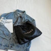 ราคา XiXi กระเป๋าสะพายไหล่สายโซ่ประดับเพชรสไตล์เกาหลีแฟชั่นความจุขนาดใหญ่สีดำกระเป๋าทรงสี่เหลี่ยมมีหูหิ้วสะพายไหล่ผู้หญิงนุ่มกระเป๋าหนัง PU (20762304281)