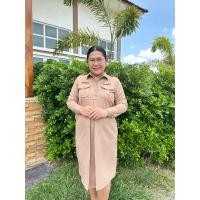 ราคา PMC 07 ชุดคลุมท้องข้าราชการสีกากีแขนยาว ชุดคลุมท้องพิธีการแขนยาวสีกากี (19937542521)