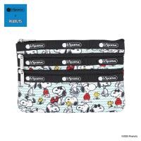 ราคา Lesportsac NEW สินค้าใหม่ 3 Zip Cosmetic Bag กระเป๋าเครื่องสำอาง กระเป๋าตังสามซิป Style 7158 Lesportsac x Peanuts Collection (21229000259)