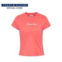 ราคา Tommy Hilfiger เสื้อยืดแขนสั้นผู้หญิง รุ่น DW0DW16145 XKI สีชมพู (19476411747)