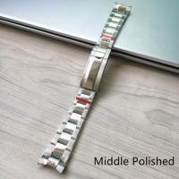 ราคา สายนาฬิกาสแตนเลส904L คุณภาพสูง20มม สายนาฬิกาพร้อมตะขอร่อนสำหรับ Rolex Submariner GMT (10806967235)