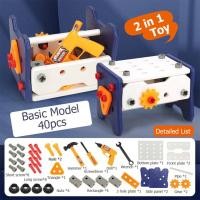 ราคา ส่งไวจากไทย ของเล่นเด็ก ผู้ชาย ของเล่นช่างซ่อม ชุดโต๊ะเครื่องมือช่าง DIY กล่องซ่อมเครื่องมือสำหรับเด็ก ชุดช่าง วิศวกรตัวน้อย ด้วยสว่านไฟฟ้า ของเล่นเครื่องมือช่าง ของเล่นบล็อคประกอบสกรู (21033734875)