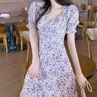 ราคา เดรสเเฟชั่น เดรสกระโปรงยาวผ่าหน้าลายดอก เดรสยาวสีม่วงลายดอกไม้สวยๆ เดรสเเฟชั่นราคาถูก เดรสยาวพร้อมส่ง (16151337770)