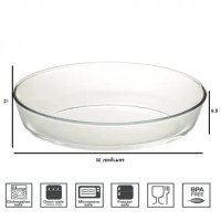 ราคา ถาดแก้วทรงรี 2 4 ลิตร ถาดแก้วใส ถาดแก้วไมโครเวฟ glass bowl ชามแก้วใบใหญ่ ชามแก้วเข้าเวฟ (19907989926)