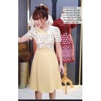 ราคา เดรสทำงานป้ายPhawi มือ1 สีเหลือง 2xl (21044545338)