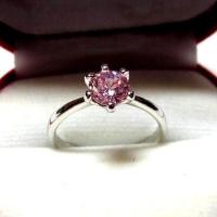 ราคา TANITTgemsแหวนทองคำขาวประดับพลอยทัวร์มาลีนแท้สีชมพูน้ำงามขนาดหนึ่งกะรัต (20428653296)