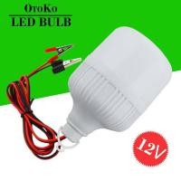 ราคา หลอดไฟปิงปอง LED Otoko ใช้ไฟ 1หลอดไฟ DC LED Bulb Light หลอดไฟ 40W DC12V พร้อมสาย ปากคีบแบต หลอดไฟใช้กับไฟแบต แสงสีขาว (9377853763)