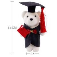 ราคา พร้อมส่ง ตุ๊กตาหมีบัณฑิต สำหรับตกแต่งช่อดอกไม้ ของประดับ ของที่ระลึก วันสำคัญ งานรับปริญญา (20507914236)