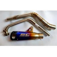 ราคา คอท่อ GSX 150 GR GN ปลายท่อ SC Moto GP สีไทเท ขนาด 2 นิ้ว (16489512367)