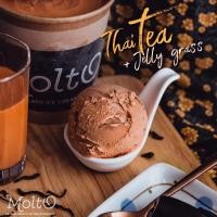 ราคา Thai Tea ไอศกรีม ชาไทย เฉาก๊วย 1 ถ้วย 16 oz Molto premium Gelato (19764888877)