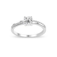 ราคา Silver thai Jewelry Silver Ring with Cubic Zirconia Tiny CZ Ring for women แหวนเงินแท้ 925 ฝังเพชร CZ ใส่แล้วไม่แพ้ เงินแท้ไม่ชุบ เงินแท้925 พร้อมส่ง (16276073934)