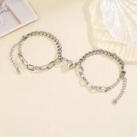 ราคา สร้อยข้อมือคู่รัก สร้อยข้อมือแฟชั่นเกาหลี สร้อยข้อมือเงิน เหมาะสำหรับคู่รักหรือเพื่อน (19952644213)