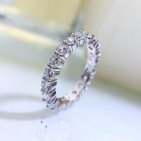 ราคา แหวนแถวเพชร Moissanite โมอีส 20 ตังค์ เงินแท้ 925 (20481746442)