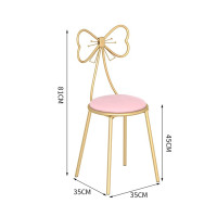ราคา เก้าอี้โต๊ะเครื่องแป้ง เก้าอี้แต่งหน้า เก้าอี้เจ้าหญิง เก้าอี้วินเทจ เบาะกำมะหยี่ มี 2สีให้เลือ หรูหรา โครงเหล็กรูปโบว์ เก้าอี้เหล็ก (20912812570)