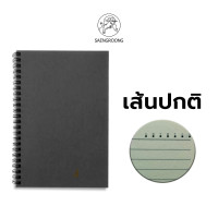 ราคา Saengroong สมุดสันห่วงปกดำ กระดาษคราฟท์สีดำ ปกคราฟท์สีดำ เนื้อถนอมสายตา ขนาด A5 A6 B5 B6 50แผ่น 1เล่ม (20859221552)