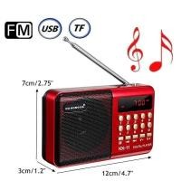 ราคา Monqiqi FM Rechargeable Mini Portable Radio Handheld Digital FM USB TF MP3 Player Speaker Rechargeable (20516956498)