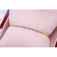 ราคา Happy Jewelry สร้อยข้อมือเพชรแถว ทองแท้ 9k 37 5 เพชรเกสร BL107 (20729402739)