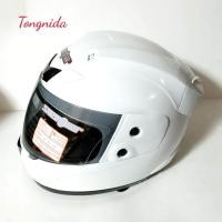 ราคา สินค้าเพิ่งเข้า สั่งทำ จำนวนจำกัด หมวก กัน น็อค SPACE CROWN รุ่น FIGHTER เต็มใบมีคาง เปิด หน้า ได้ สีขาว ส่งฟรี Kerry Express (388823887)