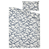ราคา ปลอกผ้านวมและปลอกหมอน IKEA 3ฟุต สีขาว น้ำเงิน เมฆ ป้องกันไรฝุ่น ขนาด 150x200 50x80 ซม (21044119510)