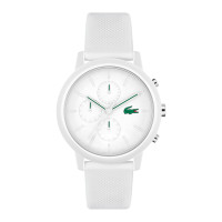 ราคา LACOSTE 12 12 Chrono รุ่น LC2011246 นาฬิกาข้อมือผู้ชาย สายซิลิโคน สีขาว (19211280397)
