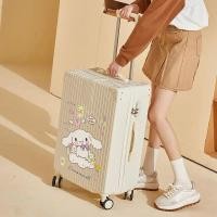 ราคา พีบีเอส กระเป๋าเดินทาง Sanrio Cinnamoroll 20 22 24 นิ้วความจุสูงการ์ตูนผู้หญิงรถเข็นท่องเที่ยว เคส Kawaii กระเป๋าสปินเนอร์ที่ทนทานทนทาน (20893491353)