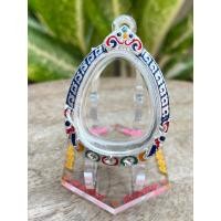 ราคา ตลับเงินลงยาใส่พระปิดตาใหญ่ ขนาด3 1x3 8cmหนา1 9cmวัดจากหน้าจอด้านนอก (18883449464)