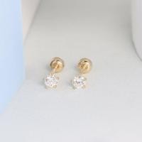 ราคา Grace Fine Jewelry ต่างหูปักก้านทองแท้ 9K เพชรแท้มินิมอล (19081071183)