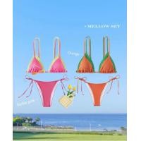 ราคา Mellow set ทูพีชผ้ากลิตเตอร์บรา2ชั้น กางเกงแบบผูก กระโปรงคลุม (20531849414)