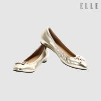 ราคา ELLE SHOES รองเท้าหนังแกะ ทรงบัลเล่ต์ LAMB SKIN COMFY COLLECTION รุ่น Ballerina สีทองเมทาลิก ELB001 (15940034890)