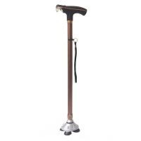 ราคา ไม้เท้าเดินป่า พร้อมไฟฉายในตัว ปรับระดับได้ 10 ระดับ พกสะดวก กิจกรรมกลางแจ้ง ไม้เท้าช่วยพยุง อลูมิเนียม 4 ขาเล็ก Walking Cane with LED (19652308852)