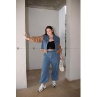 ราคา ST211 เซตยีนส์แขนน้ำตาล เสื้อผ้าพลัสไซส์ Plussize Fashion ชุดคนอ้วน แฟชั่นสาวอวบ (21193836218)