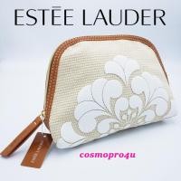 ราคา กระเป๋า Estee Lauder สีครีม ขอบสีน้ำตาล เปิดปิดด้วยซิป ขนาด 7 5x6x2 นิ้ว กระเป๋าเครื่องสำอาง (20604892734)