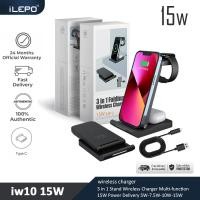 ราคา iLEPO Wireless Charger iPhone Charger 3 in 1 Wireless Charging 5W 7 5W 10W 15W Station For iPhone 14 13 12 11 Pro MaxiPods Pro iWatch Series 1 8 and More (17220558648)
