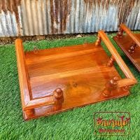 ราคา HNGM หิ้งพระ หิ้งพระไม้สัก หิ้งพระหน้าเหลี่ยม หิ้งพระหน้าเหลี่ยมไม้สักติดผนัง สีย้อม ราคาส่ง (17432597628)