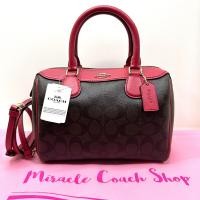 ราคา กระเป๋าถือ COACH แท้ ทรงหมอน ทรงยอดนิยม สีสวย มีสายยาว ลดราคาล้าง stock COACH 32203 SIGNATURE BENNETT SATCHEL True Red Clearance (20759804754)