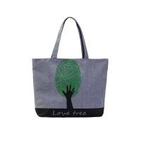 ราคา IN THE BAGS กระเป๋าผ้า กระเป๋าผ้าแคนวาสเกรดพรีเมี่ยม มีซิป 2 จุด ลาย ต้นไม้ Love tree สีเทา (3370750976)