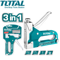 ราคา TOTAL ปืนยิงแมกซ์ แบบ 3 in 1 4 14 มม รุ่น THT31143 Staple Gun แม็กซ์ยิงบอร์ด เครื่องยิงตะปูขาเดี่ยว แม๊กซ์ (20743519059)