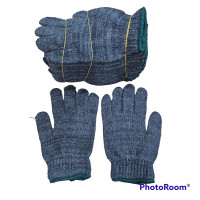 ราคา ถุงมือผ้าฝ้าย ถุงมือผ้าทอสีเทา ถุงมือช่าง 7ขีด ขายแพ็ค 12คู่ (19898126148)