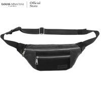 ราคา Louis Montini JOHNNY กระเป๋าคาดอก หนังแท้ทั้งใบ กระเป๋าคาดอกผู้ชาย หนังวัวแท้ Genuine leather belt bag BCG11 (21158282001)