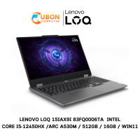 ราคา LENOVO LOQ 15IAX9I 83FQ0006TA NOTEBOOK โน๊ตบุ๊ค INTEL CORE I5 12450HX ARC A530M 512GB 16GB WIN11 ประกันศูนย์ 3 ปี (21338706413)